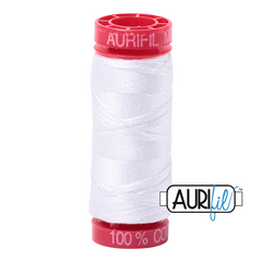 Aurifil Floss 16m (18yards) 100% Long Staple Mercerized Egyptian Cotton White