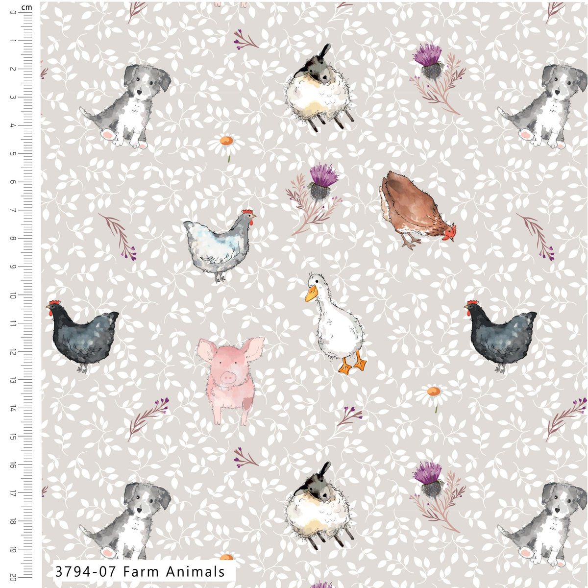 Craft Cotton Co. „The Sky Above“ Salbeigrün, 100 % Baumwolle, 110 cm breit, digital bedruckter Stoff zum Basteln, Quilten, für die Heimdekoration und Kinderbasteln