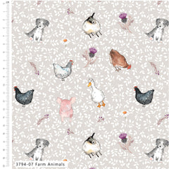 Craft Cotton Co. „The Sky Above“ Salbeigrün, 100 % Baumwolle, 110 cm breit, digital bedruckter Stoff zum Basteln, Quilten, für die Heimdekoration und Kinderbasteln
