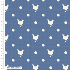 Make + Believe Blue Skies & Nutmeg Blue by Stuart Hillard 100% Organic Cotton 110cm Wide Craft Fabric for Quilting, Patchwork, Sewing