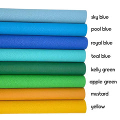 CraftsFabrics Faux Leather Sheets Pack – Litchi Grain PU Fabric