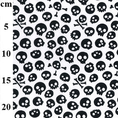 Oddies Textiles Mini Skulls & Crossbones Polycotton Fabric (TC7769)