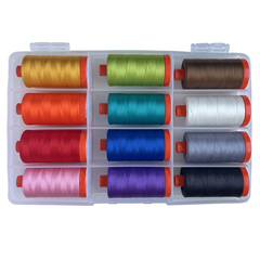 10th Anniversary Collection by Cherrywood Fabrics 100% Cotton 12 Large Spools for Hand Embroidery, Quilting, Decorative Sewing