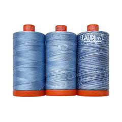 Aurifil Thread 3 Large Spools Cotton 50WT Perfect for Crafting, Quilting, and Embroidery (Passionflower)