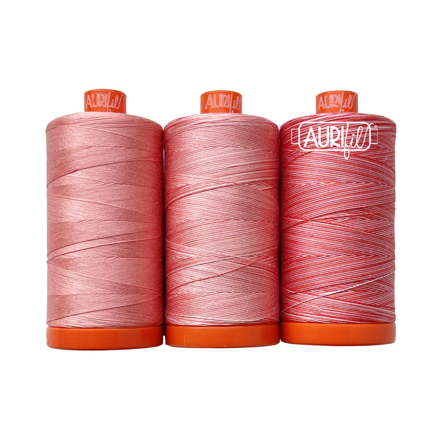 Aurifil Thread 3 Large Spools Cotton 50WT Perfect for Crafting, Quilting, and Embroidery (Stinking Corpse Lily)