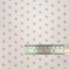 Crafty By Chatham Glyn Mini Star Candy Pink 100% Cotton 140cm Wide Crafty Cottons Fabric For Crafting, Sewing, Dressmaking, Home Décor