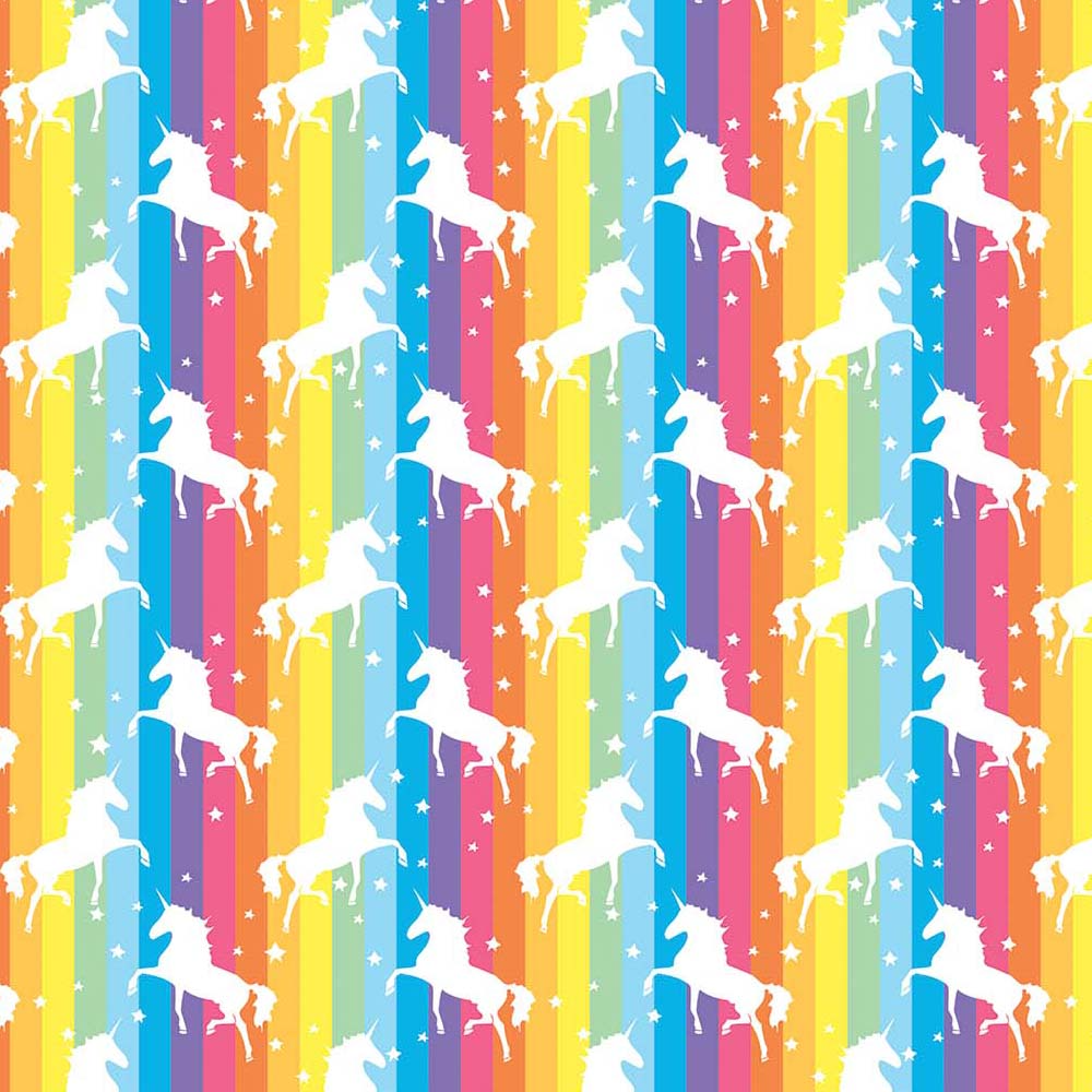 Crafty By Chatham Rainbow Unicorns 100% Cotton 140cm Wide Crafty Cottons Fabric For Crafting, Sewing, Dressmaking, Home Décor