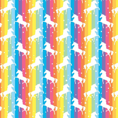 Crafty By Chatham Rainbow Unicorns 100% Cotton 140cm Wide Crafty Cottons Fabric For Crafting, Sewing, Dressmaking, Home Décor