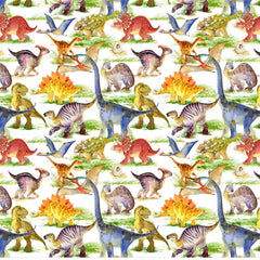 Lost World Dinosaurs Fabric Digital Printed 100% Cotton (CC285)