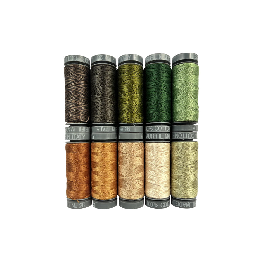 Aurifil Mako-Baumwoll-Stickgarn, 50 W, 1300 m, bunt, ideal für Maschinenstickerei, Quilten und Nähen
