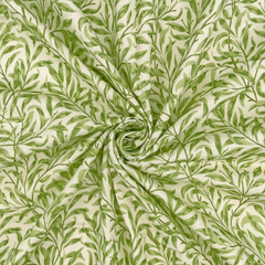 Crafty by Chatham Glyn 100% Cotton 140cm Wide William Morris Willow Bough Crafty Cottons Digitally Printed Fabric; Sage