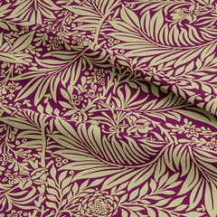 Crafty by Chatham Glyn 100 % coton 140 cm de large William Morris Willow Bough Tissu imprimé numériquement Crafty Cottons ; Sauge