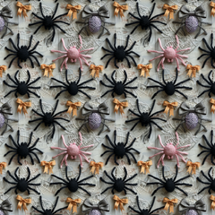Crafty By Chatham Glyn 3D Embroidered Spiders 100% Cotton 140cm Wide Crafty Halloween Fabric for Sewing, Quilting, Dressmaking