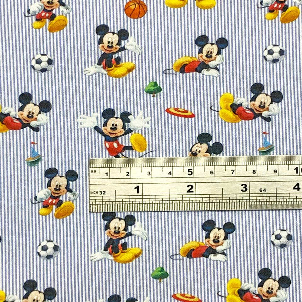 DISNEY MICKEY MOUSE RED PRINT FABRIC 100% COTTON 1/2 YARD NEW