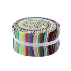 CraftsFabrics Plain 100% Cotton 40Pcs/Roll Pre-Cut Jelly Rolls 2.5"x 44" Wide for Quilting, Scrapbooking, Sewing, Arts & Crafts, Patchwork