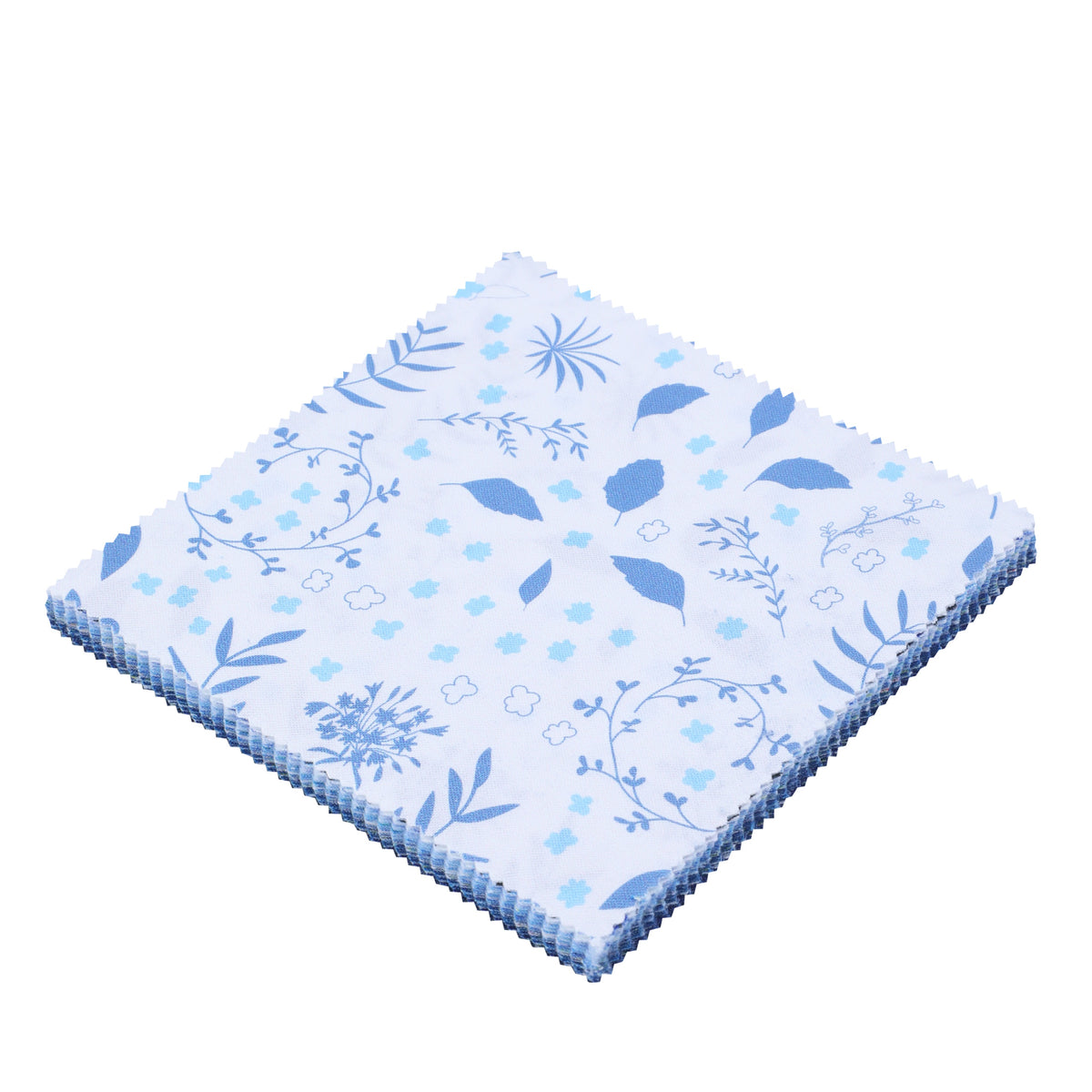CraftsFabrics Blue Meadow 40Pcs 100% Cotton Charm Pack