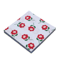 CraftsFabrics Playful Garden 40Pcs 100% Cotton Charm Pack