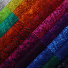 CraftsFabrics 2,5'' x 44'' Floral &amp; Checkered 42Pcs Charm Pack Tissu prédécoupé 100% coton pour quilting, scrapbooking, couture, patchwork