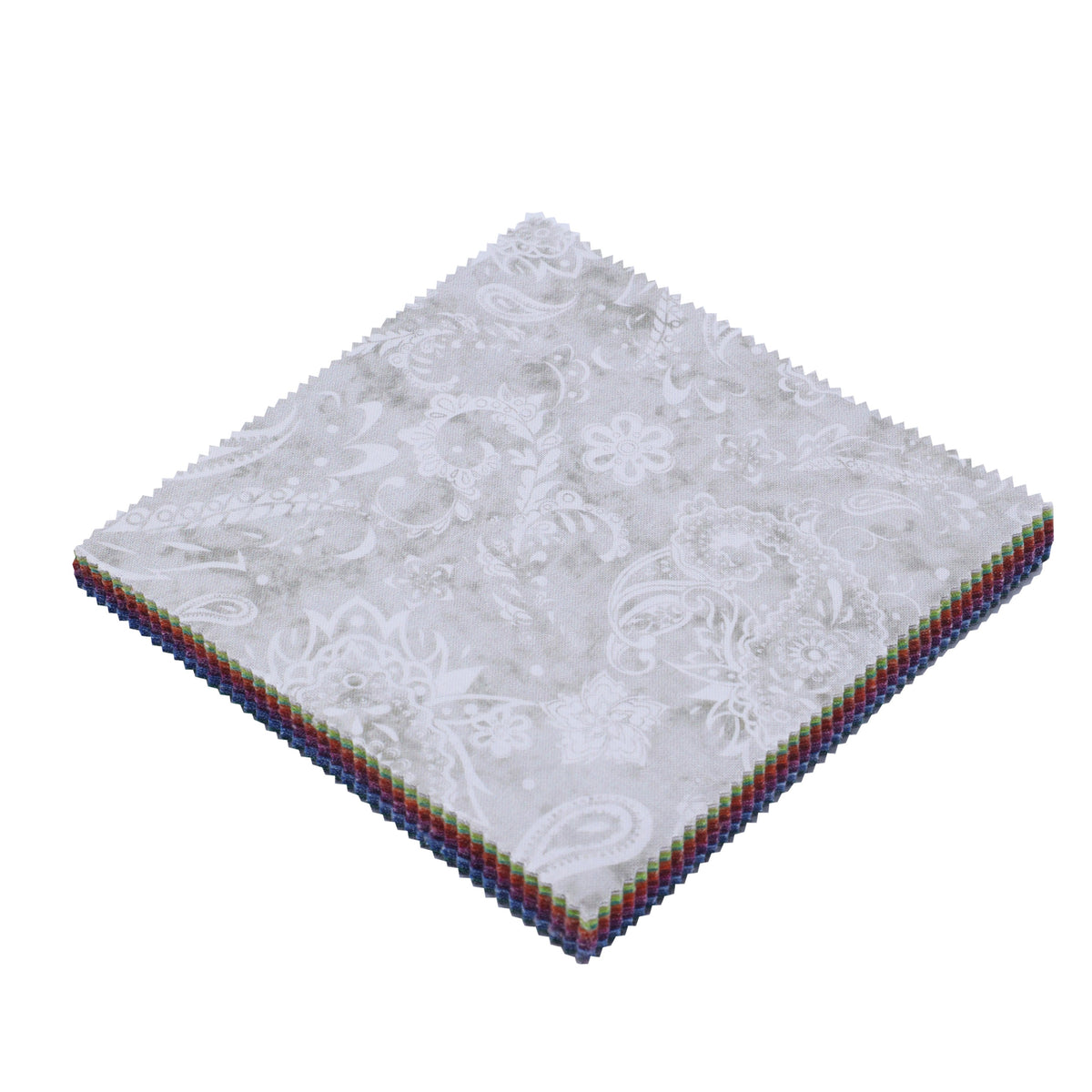 CraftsFabrics 2,5'' x 44'' Floral &amp; Checkered 42Pcs Charm Pack Tissu prédécoupé 100% coton pour quilting, scrapbooking, couture, patchwork