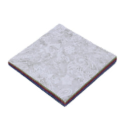 CraftsFabrics 2,5'' x 44'' Floral &amp; Checkered 42Pcs Charm Pack Tissu prédécoupé 100% coton pour quilting, scrapbooking, couture, patchwork