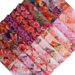 CraftsFabrics Bloom Brush 40Pcs Charm Pack 100% Cotton 5″x5″ Pre-Cut Fabric for Quilting, Sewing, Arts & Crafts, Patchwork