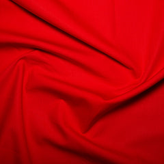 Rose & Hubble 100% Cotton Plain Bright Red Cotton Poplin Fabric 112cm Wide Digital Cotton for Crafting, Sewing, Patchwork, Dressmaking