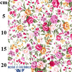 Rose & Hubble-Floral Printed Premium 100% Cotton Poplin Fabric 112cm Wide  Crafts, Dressmaking, Quilting