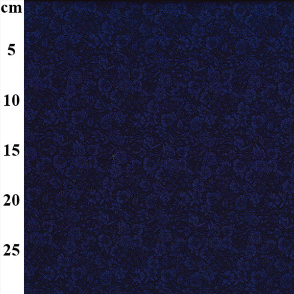 Rose &amp; Hubble Antik-Blumen-Popeline, 100 % Baumwolle, Copen Blue