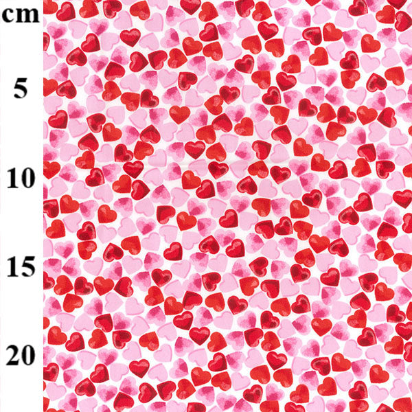 Tissu en popeline de coton Rose And Hubble à cœurs noirs et blancs – Tissu en coton imprimé cœurs pour la Saint-Valentin (idéal pour la Saint-Valentin et le quilting)