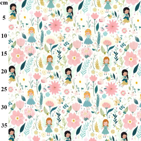 Rose & Hubble Loose Fabric Blossom Fairies 100% Quilting Cotton Poplin Fabric