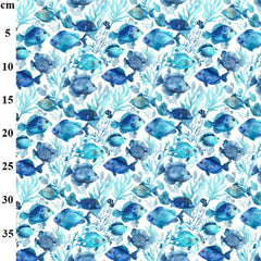 Rose & Hubble Ocean Shoal Cotton Poplin Fabric - CP1130