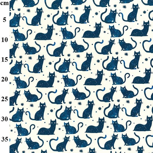 Rose &amp; Hubble, Himmelblauer Stoff mit kleinen Blümchenmustern, Meterware/Halbmeter/Fat Quarter, 100 % Baumwoll-Popeline zum Quilten, Schneidern (CP0938 SKY) 