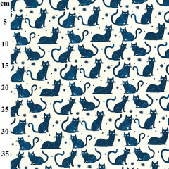 Rose &amp; Hubble, Himmelblauer Stoff mit kleinen Blümchenmustern, Meterware/Halbmeter/Fat Quarter, 100 % Baumwoll-Popeline zum Quilten, Schneidern (CP0938 SKY) 