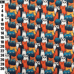 Rose &amp; Hubble, Himmelblauer Stoff mit kleinen Blümchenmustern, Meterware/Halbmeter/Fat Quarter, 100 % Baumwoll-Popeline zum Quilten, Schneidern (CP0938 SKY) 