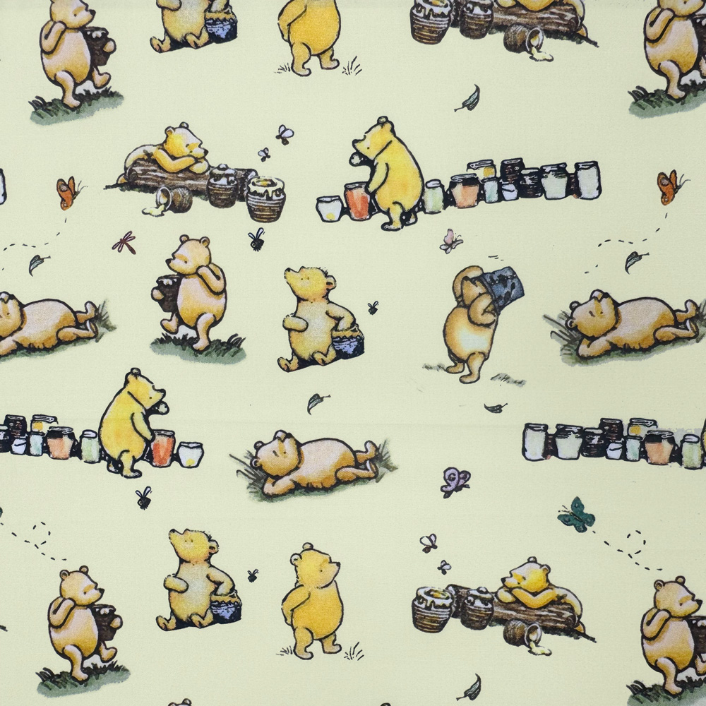 Crafty By Chatham Glyn Winnie Characters Pooh Bear 100% Cotton 112cm Wide Digital Printed Craft Cotton for Sewing, Quilting & Dressmaking
