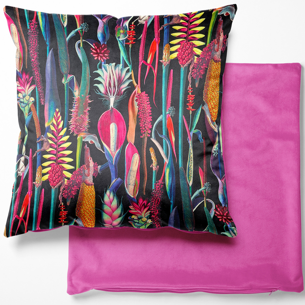 Crafty By Chatham Glyn (46cm x 46cm) 18''x18'' Velvet Cushion Covers with Concealed Zip Throw Pillow Case Cover 100% Polyester