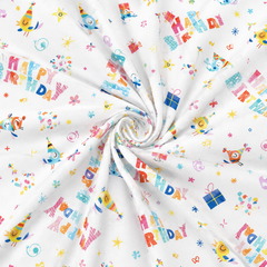 Birthday Celebrations Print Polycotton 110cm Wide Fabric