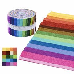 Solid Spectrum Plain Cotton Jelly Roll – 2.5″ x 44″ 20pcs Fabric Strips