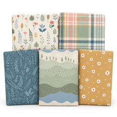 Langdale Valley Nature's Pick 100% Cotton 5Pcs Fat Quarters Fabric Bundle