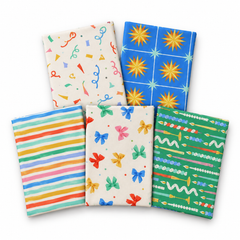 Radiant Celebration 100% Cotton 5Pcs Fat Quarters Fabric Bundle