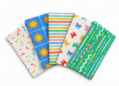 Radiant Celebration 100% Cotton 5Pcs Fat Quarters Fabric Bundle