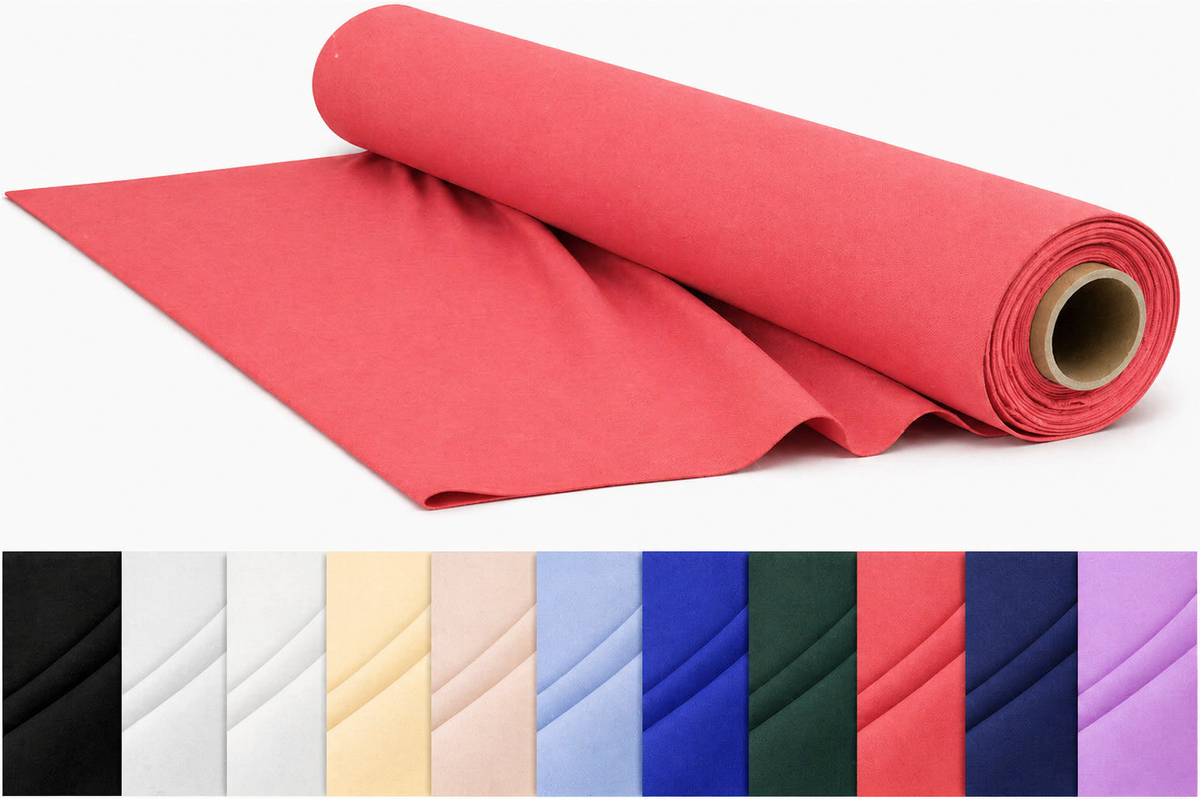 CraftsFabrics Plain Dyed Homespun Cotton Fabric