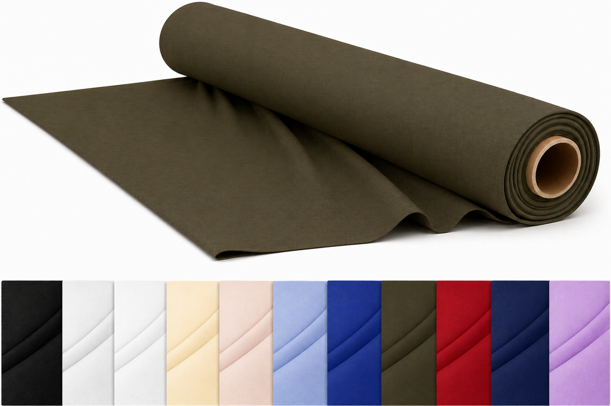 CraftsFabrics Plain Dyed Homespun Cotton Fabric