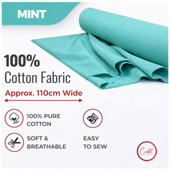 CraftsFabrics Plain Dyed Homespun Cotton Fabric