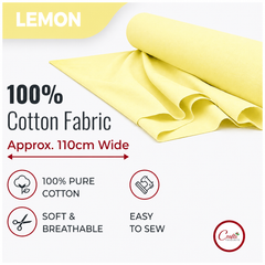 CraftsFabrics Plain Dyed Homespun Cotton Fabric