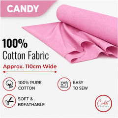 CraftsFabrics Plain Dyed Homespun Cotton Fabric