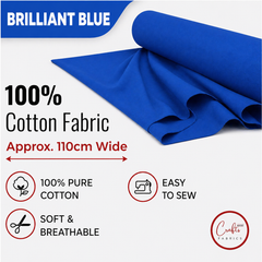 CraftsFabrics Plain Dyed Homespun Cotton Fabric