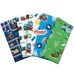 Thomas & Friends Explorers 100% Cotton 5 Assorted Fat Quarter Bundle