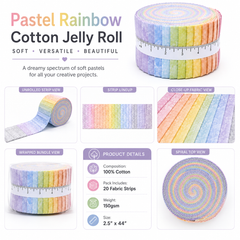 CraftsFabrics 2,5 Zoll 20 Stück Cartoon-Tiere Kinderstoff-Jelly-Rolls-Streifen