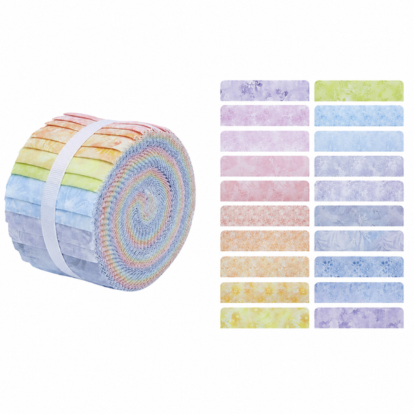 The Dreamy Haze of Plants Cotton Jelly Roll – 2.5″ x 44″ 20pcs Fabric Strips